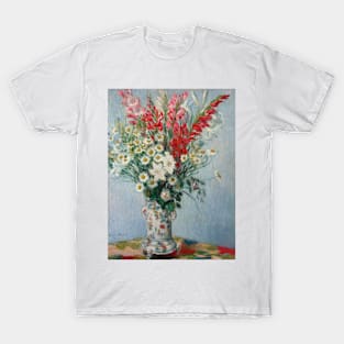 Bouquet of Gladioli, Lilies and Daisies by Claude Monet T-Shirt